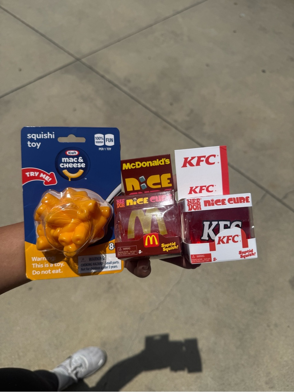 SET - Kraft Mac & Cheese Squishi Toy, Needoh Nice Cube McDonald’s & KFC